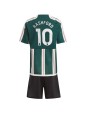 Manchester United Marcus Rashford #10 Venkovní dres pro děti 2023-24 Krátký Rukáv (+ trenýrky)